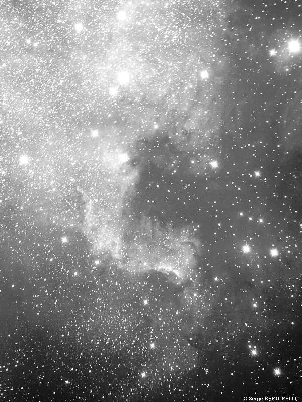 NGC7000 au foyer. Pose 90mn TP2415 avec correcteur